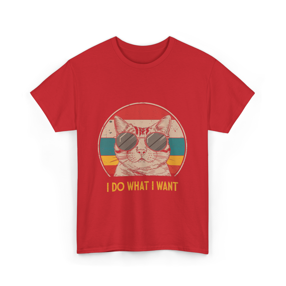 I Do What I Want Cat Lover T-Shirt - Red