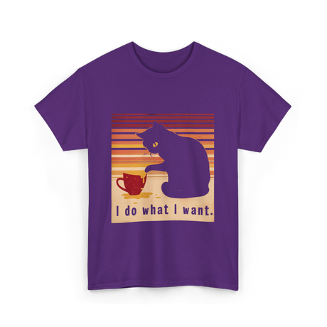 I Do What I Want Cat T-Shirt - Purple