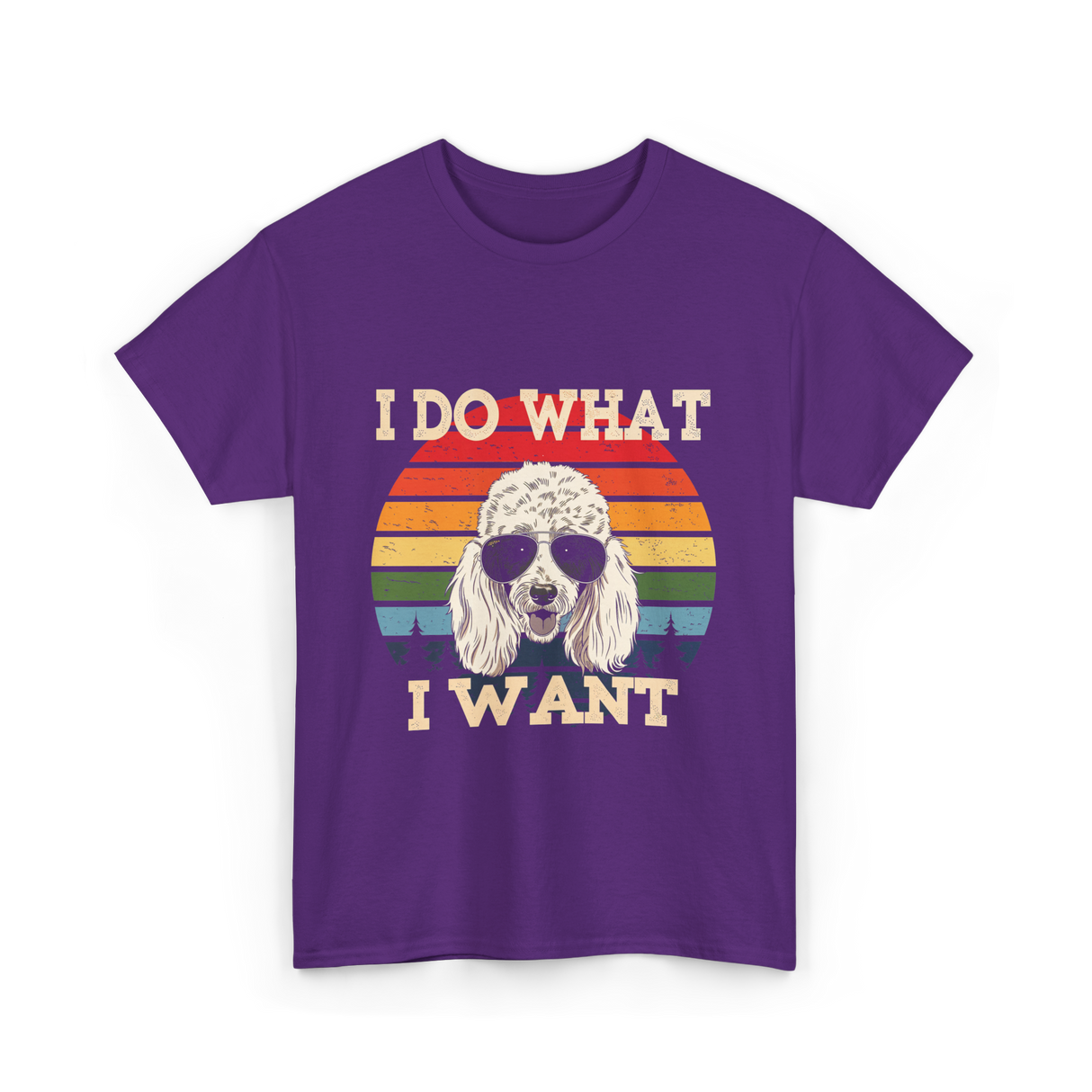 I Do What I Want Poodle T-Shirt - Purple