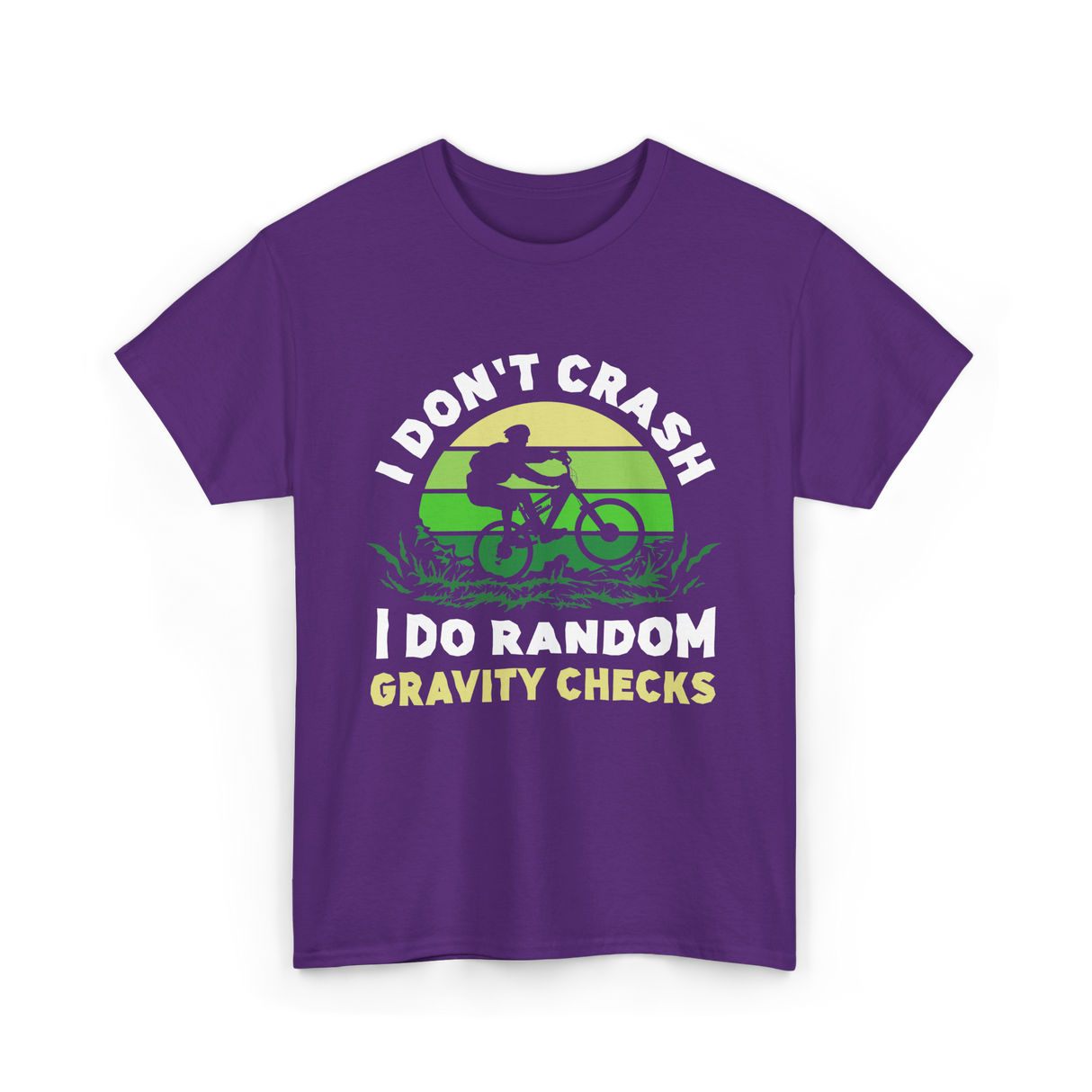 I Don't Crash Mountain Bike T-Shirt - Purple