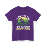 I Don't Crash Mountain Bike T-Shirt - Purple