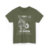 I Don't Crash Mountain Biking T-Shirt - Military Green