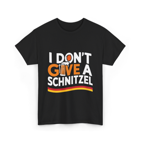 I Don't Give A Schnitzel Beer T-Shirt - Black