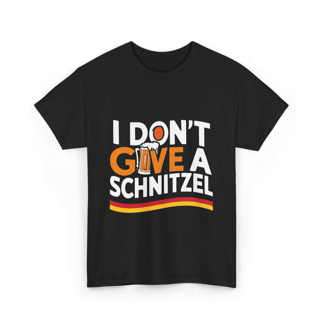 I Don't Give A Schnitzel Beer T-Shirt - Black