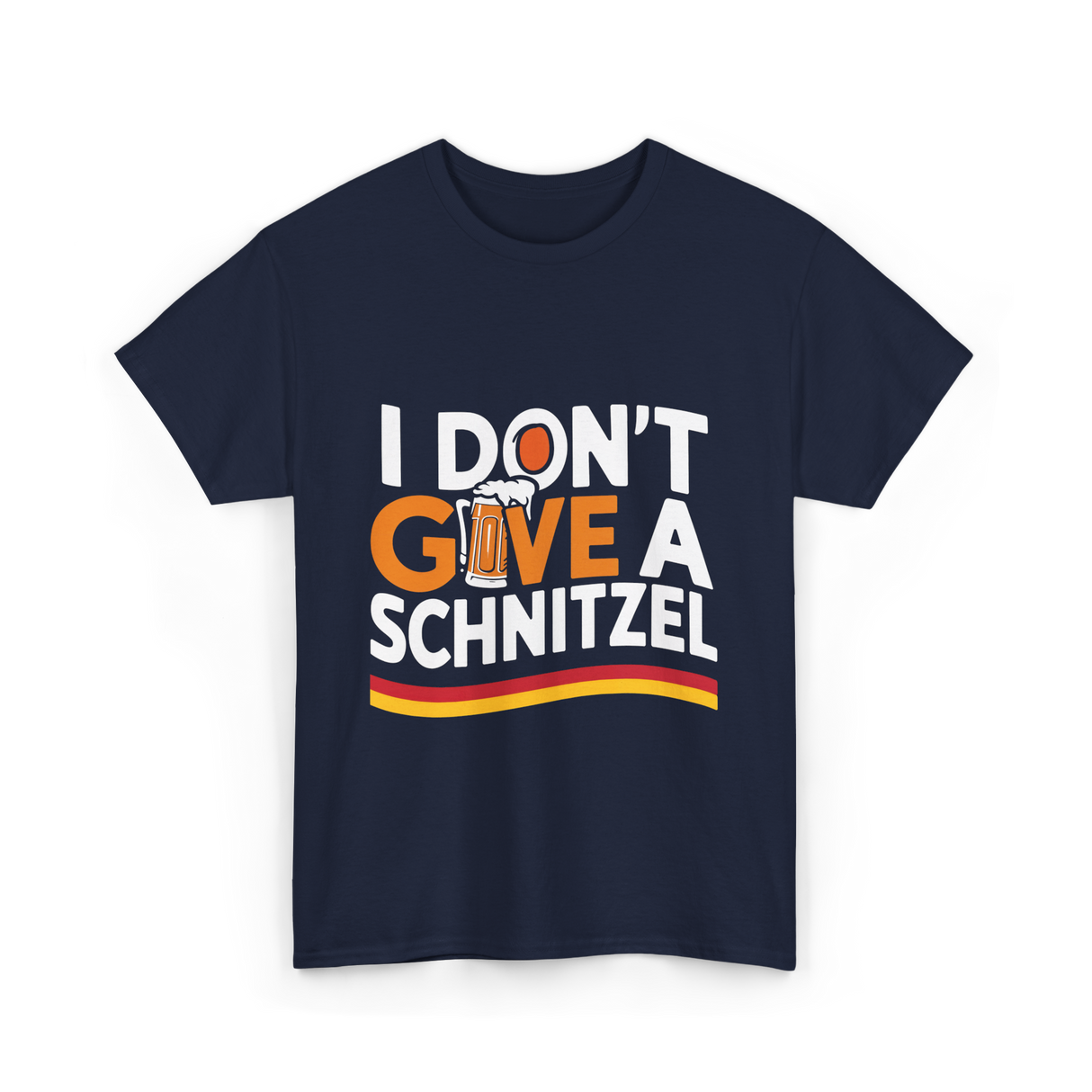 I Don't Give A Schnitzel Beer T-Shirt - Navy