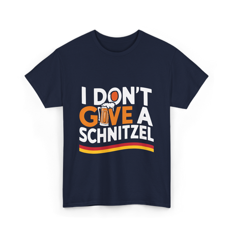 I Don't Give A Schnitzel Beer T-Shirt - Navy