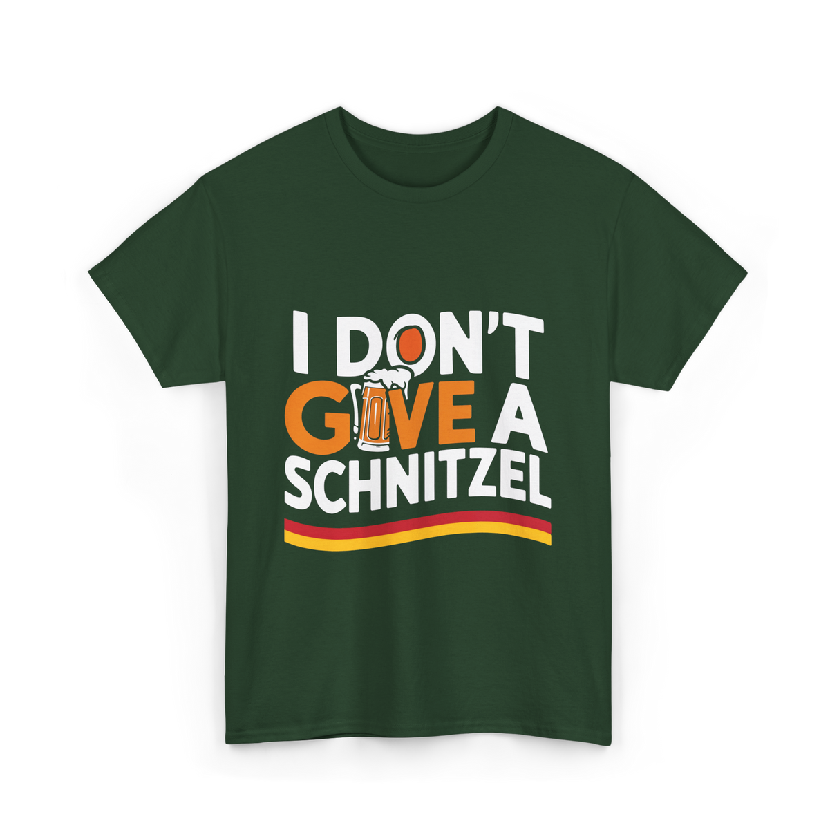 I Don't Give A Schnitzel Beer T-Shirt - Forest Green