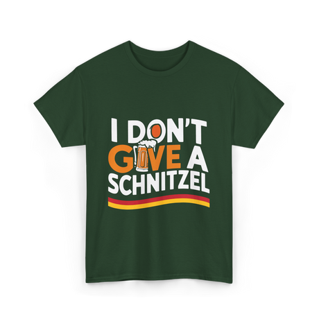 I Don't Give A Schnitzel Beer T-Shirt - Forest Green