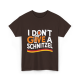 I Don't Give A Schnitzel Beer T-Shirt - Dark Chocolate