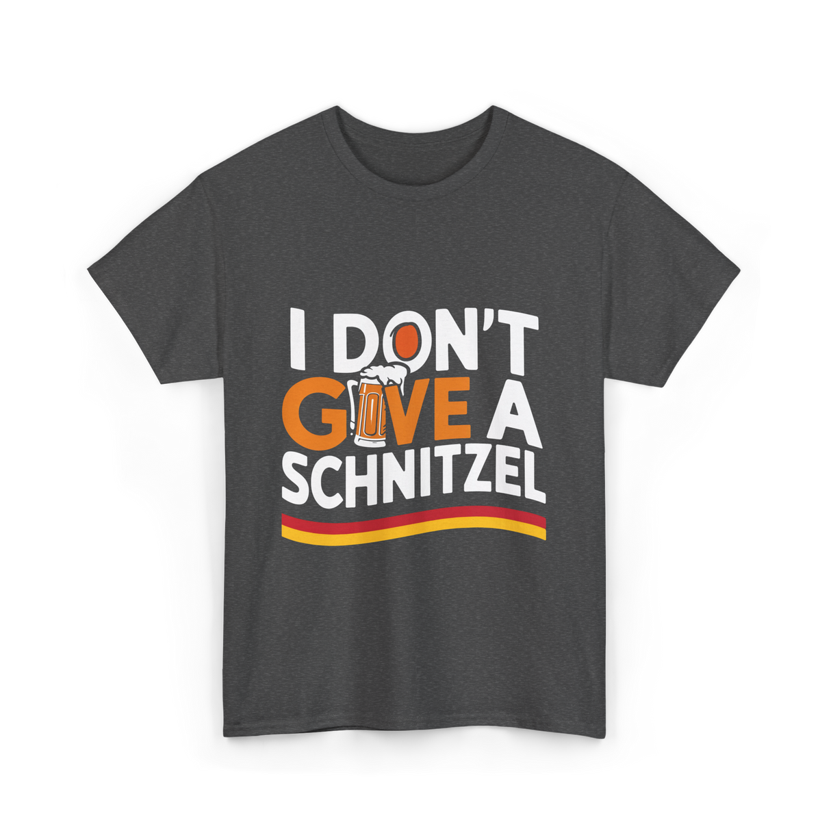 I Don't Give A Schnitzel Beer T-Shirt - Dark Heather