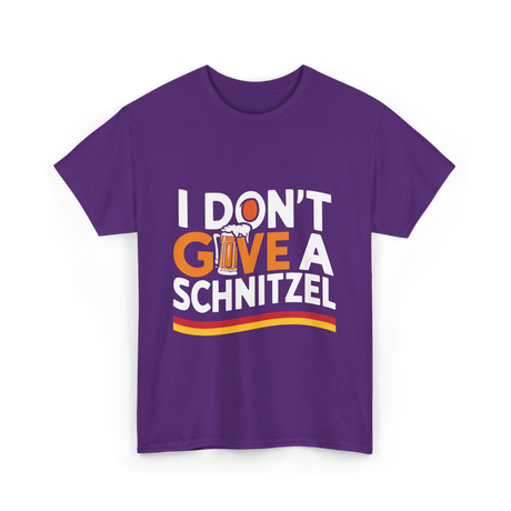 I Don't Give A Schnitzel Beer T-Shirt - Purple