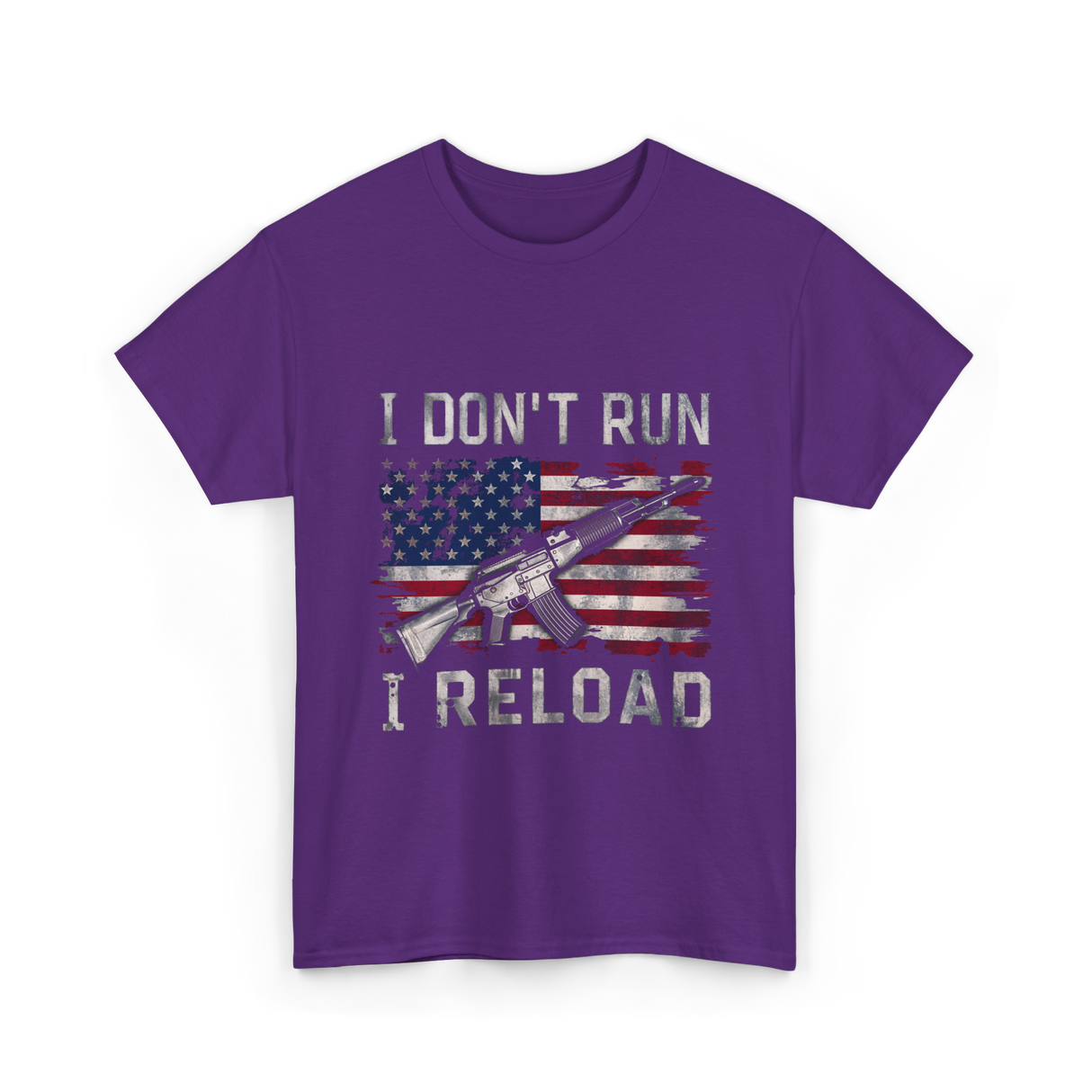 I Don't Run I Reload Gun T-Shirt - Purple