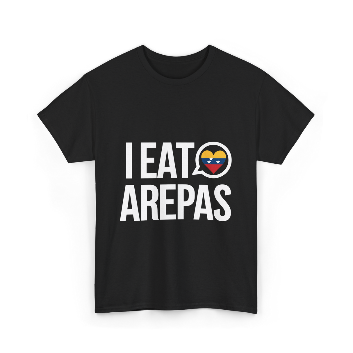 I Eat Arepas Venezuelan Food T-Shirt - Black