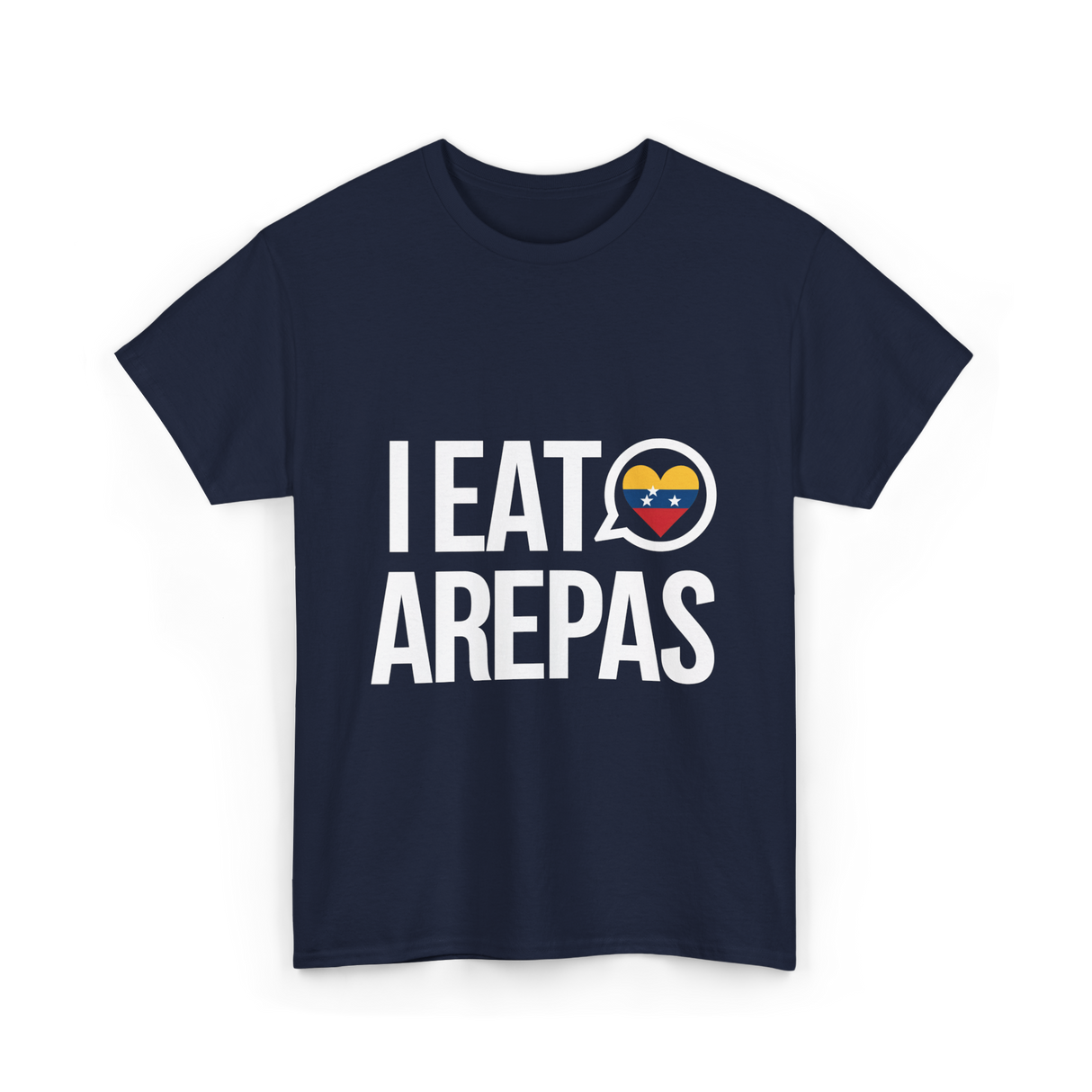 I Eat Arepas Venezuelan Food T-Shirt - Navy