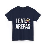 I Eat Arepas Venezuelan Food T-Shirt - Navy