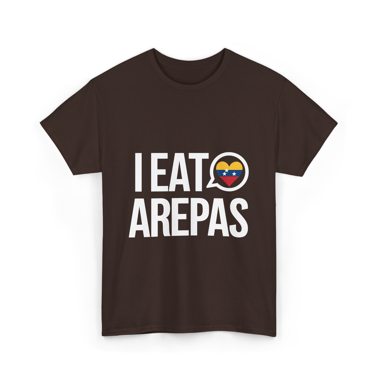 I Eat Arepas Venezuelan Food T-Shirt - Dark Chocolate