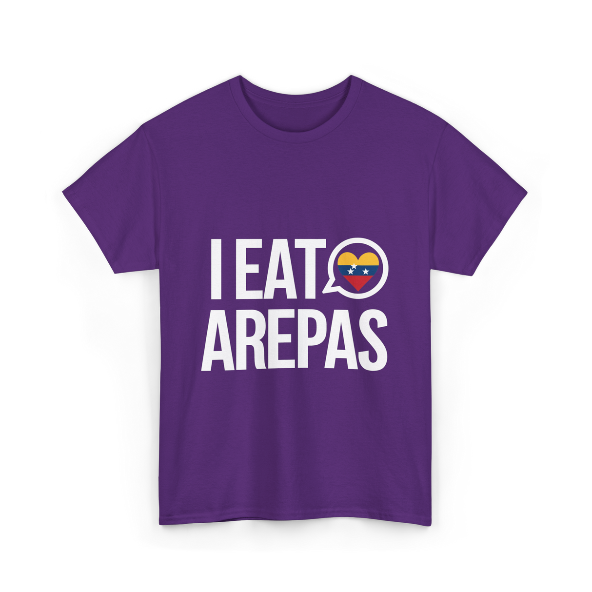 I Eat Arepas Venezuelan Food T-Shirt - Purple