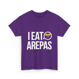 I Eat Arepas Venezuelan Food T-Shirt - Purple