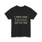 I Enjoy Tacos Dog Lover T-Shirt - Black