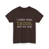 I Enjoy Tacos Dog Lover T-Shirt - Dark Chocolate