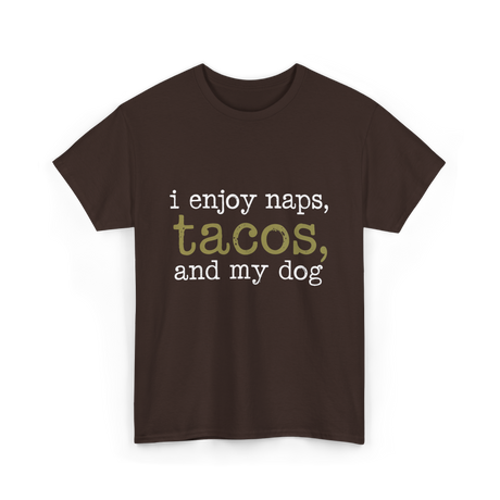 I Enjoy Tacos Dog Lover T-Shirt - Dark Chocolate