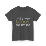 I Enjoy Tacos Dog Lover T-Shirt - Dark Heather