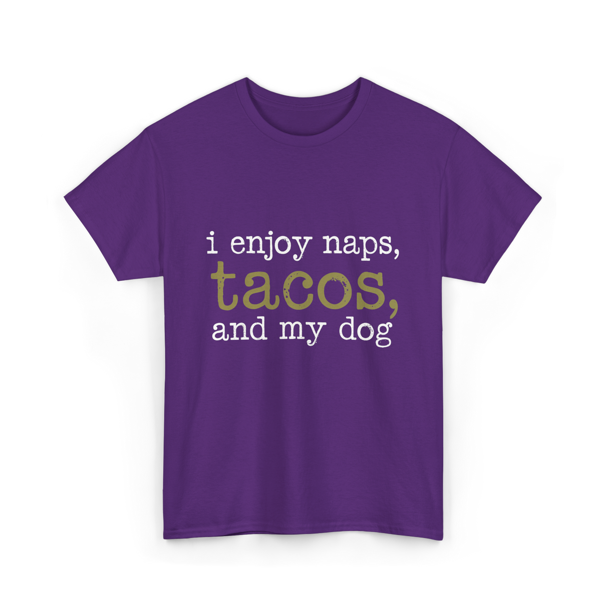 I Enjoy Tacos Dog Lover T-Shirt - Purple