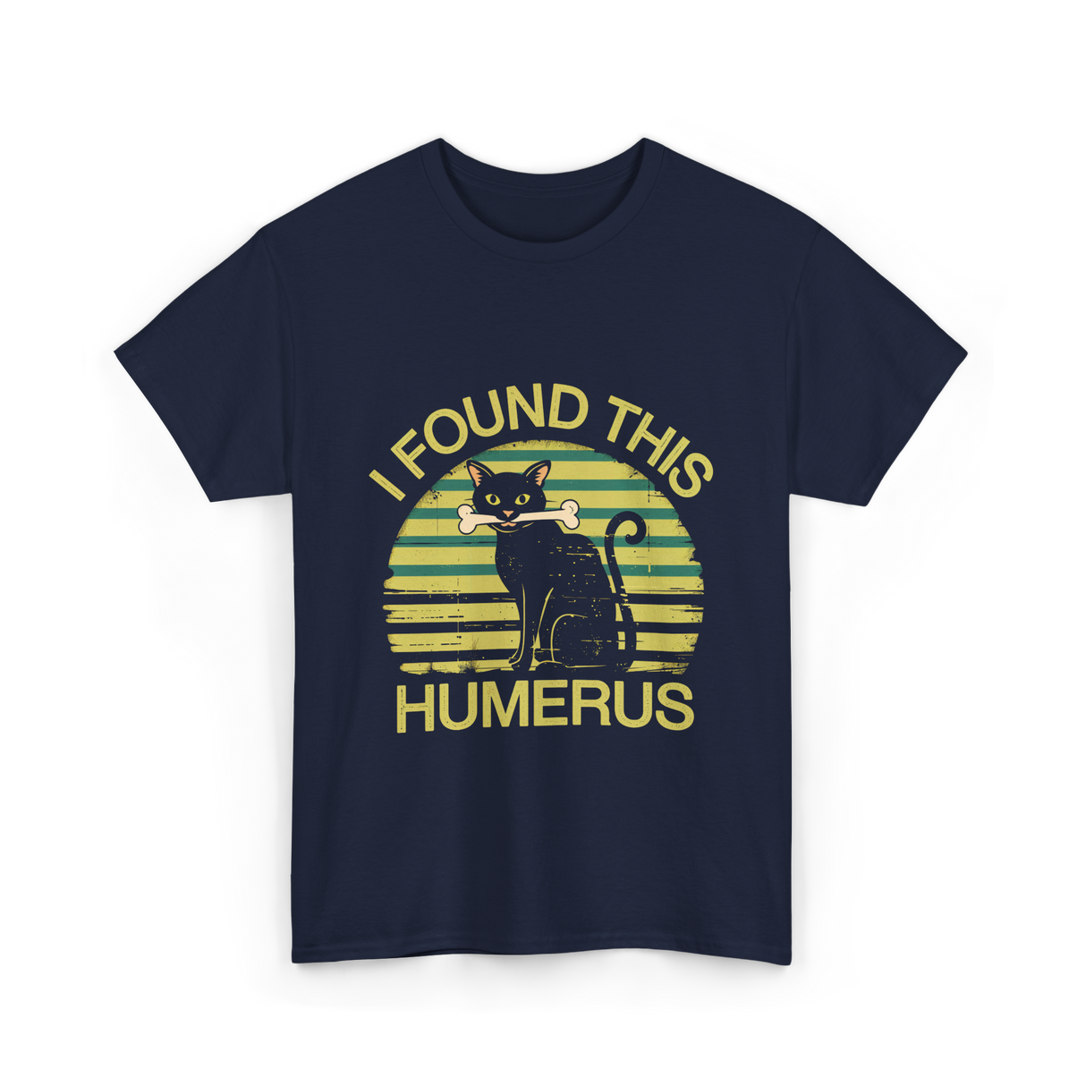 I Found This Humerus Cat T-Shirt - Navy