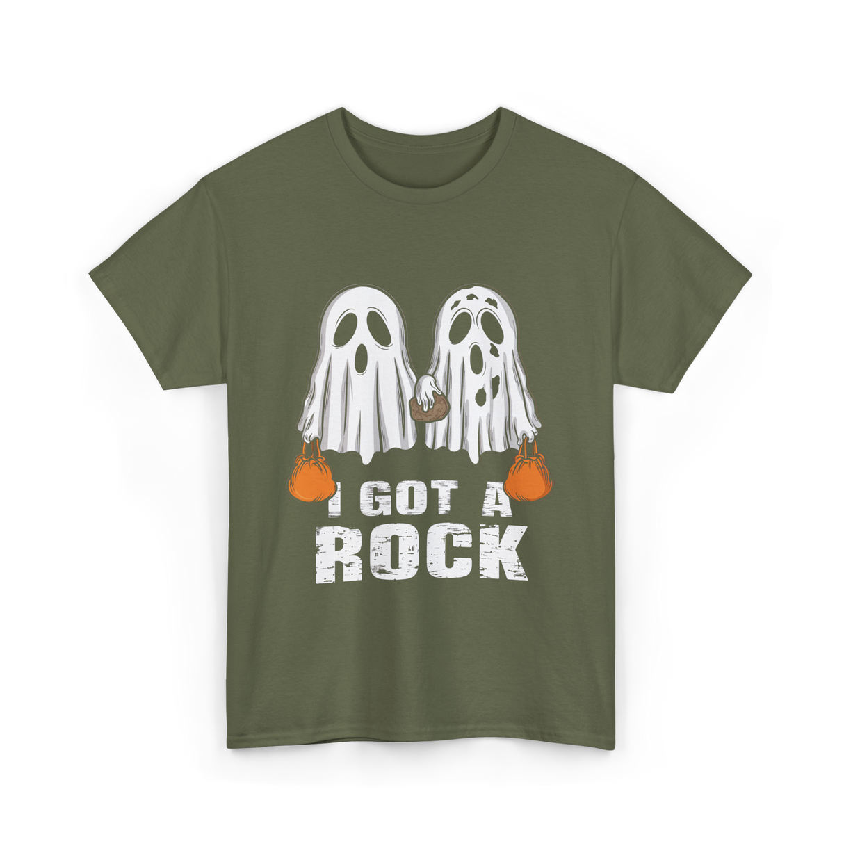 I Got A Rock Halloween T-Shirt - Military Green