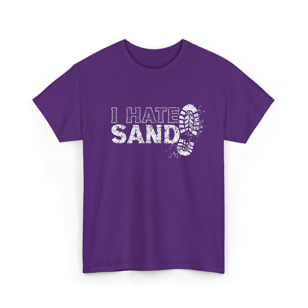 I Hate Sand Military Veteran T-Shirt - Purple