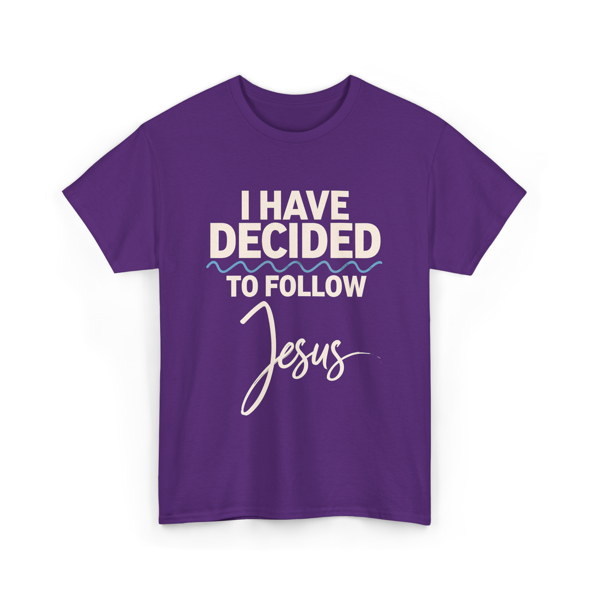 I Have Decided Jesus Faith T-Shirt - Purple