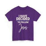 I Have Decided Jesus Faith T-Shirt - Purple