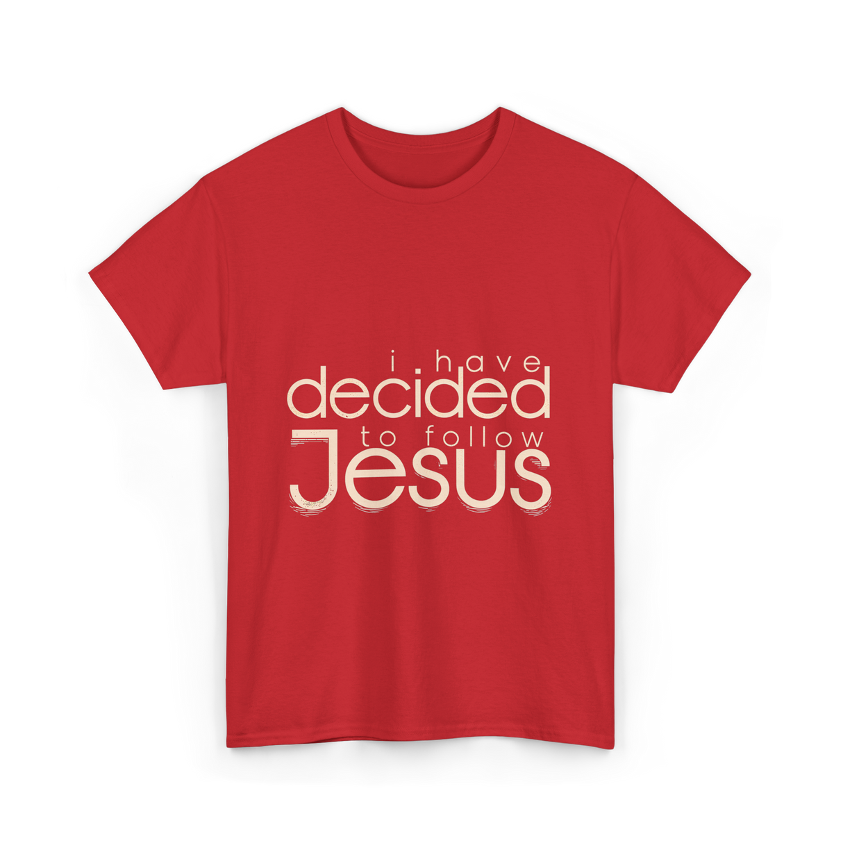 I Have Decided Jesus Faith T-Shirt - Red