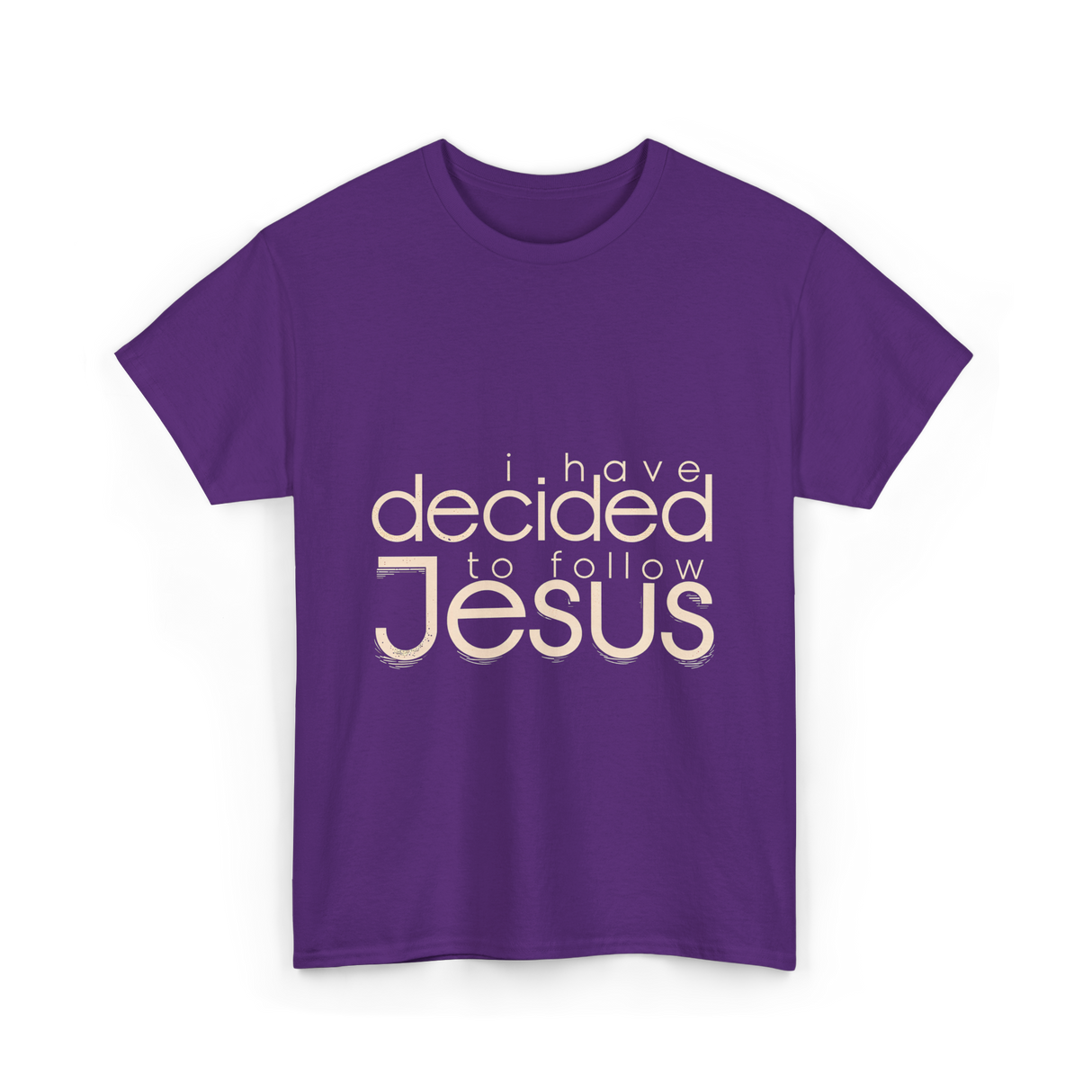 I Have Decided Jesus Faith T-Shirt - Purple