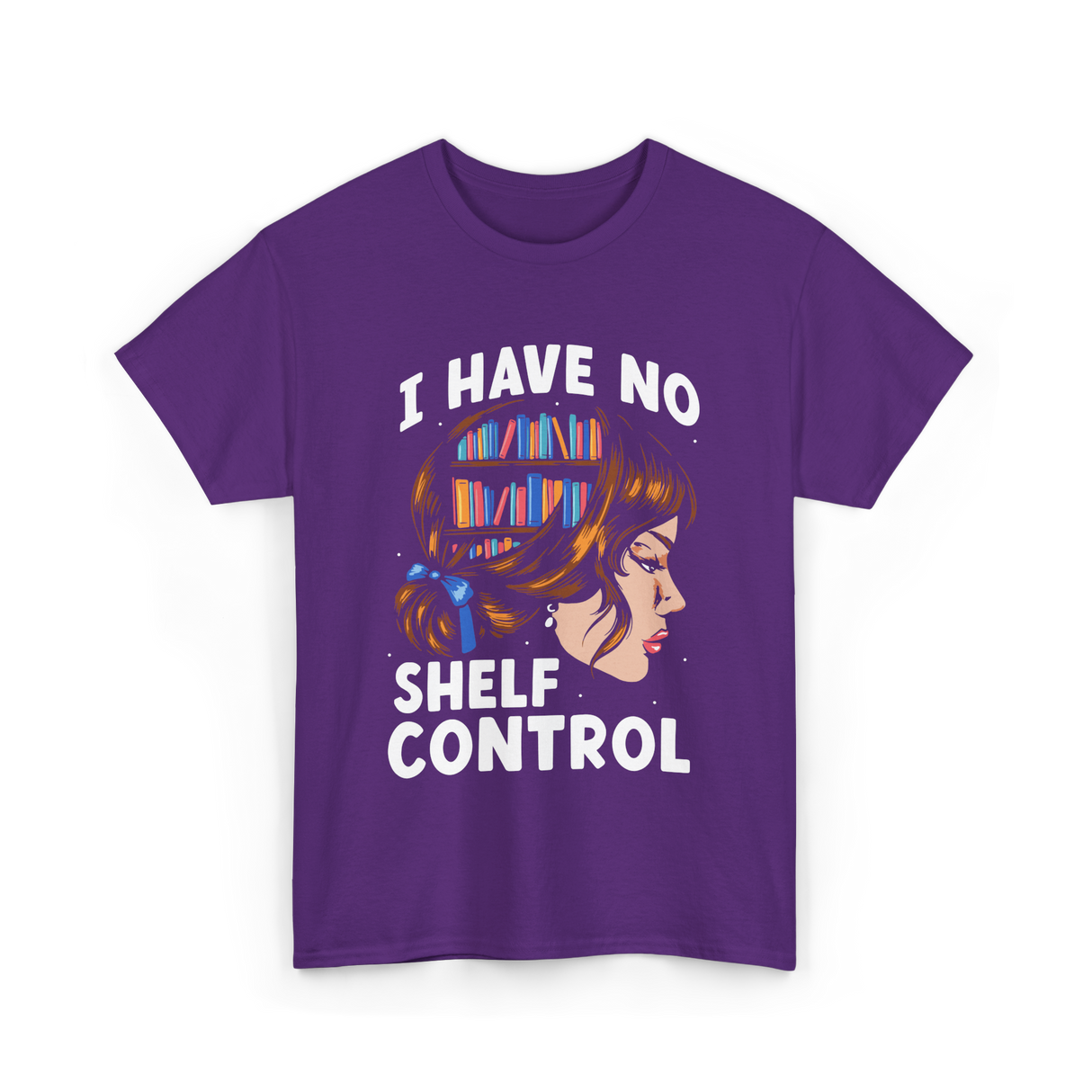 I Have No Shelf Control Books T-Shirt - Purple