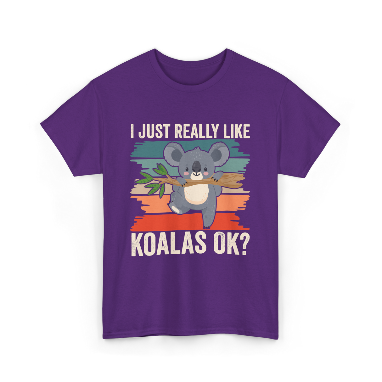 I Just Really Like Koalas Koala T-Shirt - Purple