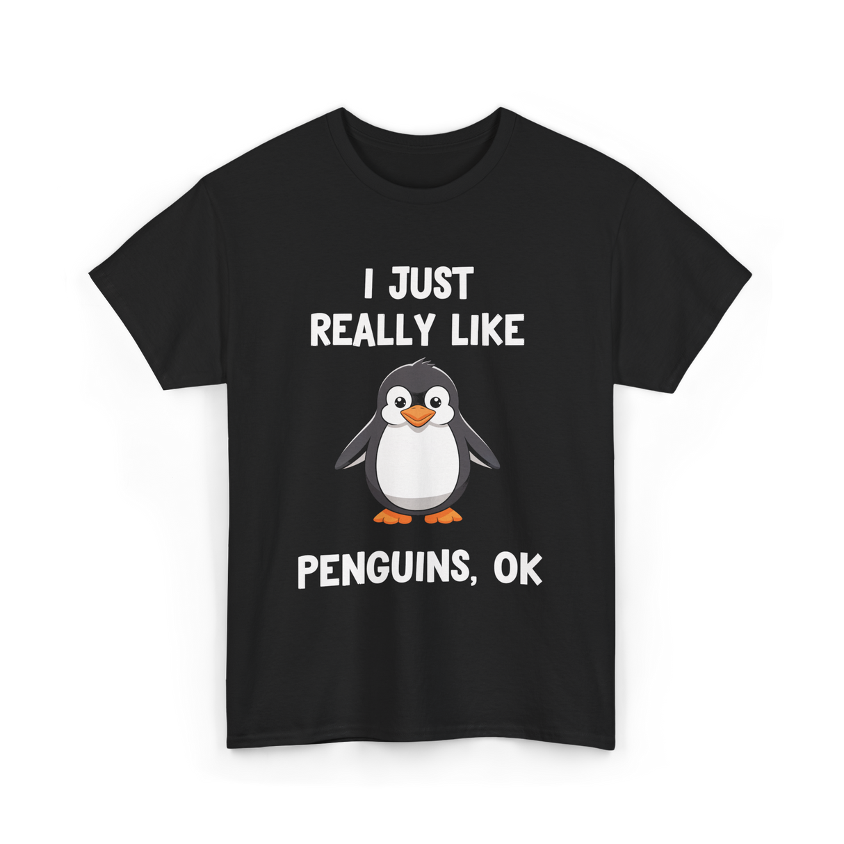 I Just Really Like Penguins T-Shirt - Black