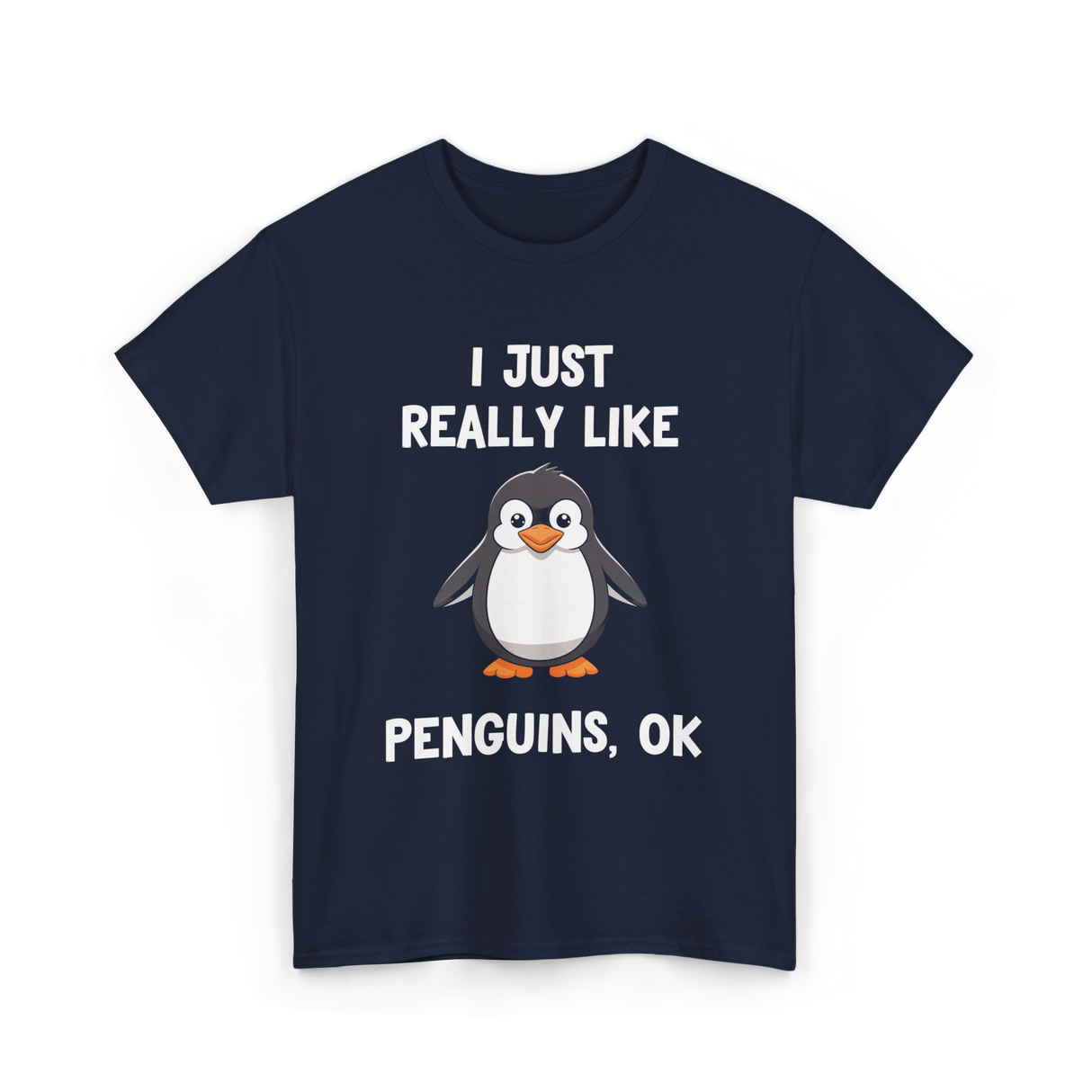 I Just Really Like Penguins T-Shirt - Navy