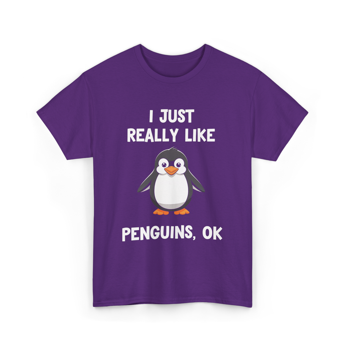 I Just Really Like Penguins T-Shirt - Purple