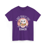 I Just Really Love Ramen T-Shirt - Purple