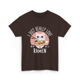 I Just Really Love Ramen T-Shirt - Dark Chocolate