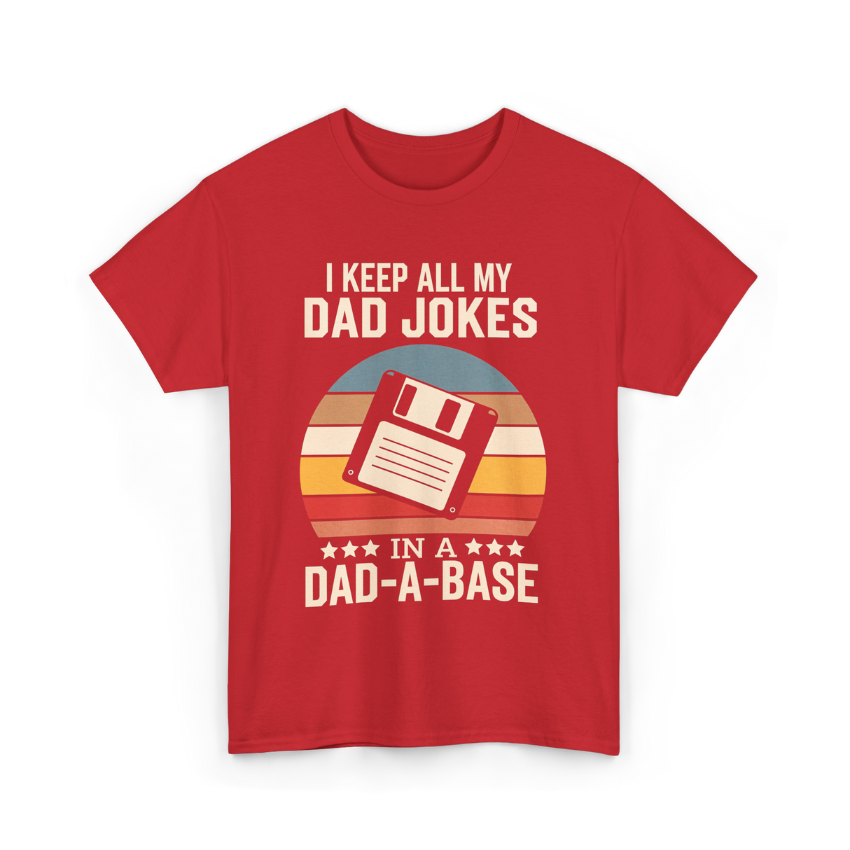 I Keep My Dad Jokes Dad Jokes T-Shirt - Red