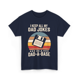 I Keep My Dad Jokes Dad Jokes T-Shirt - Navy