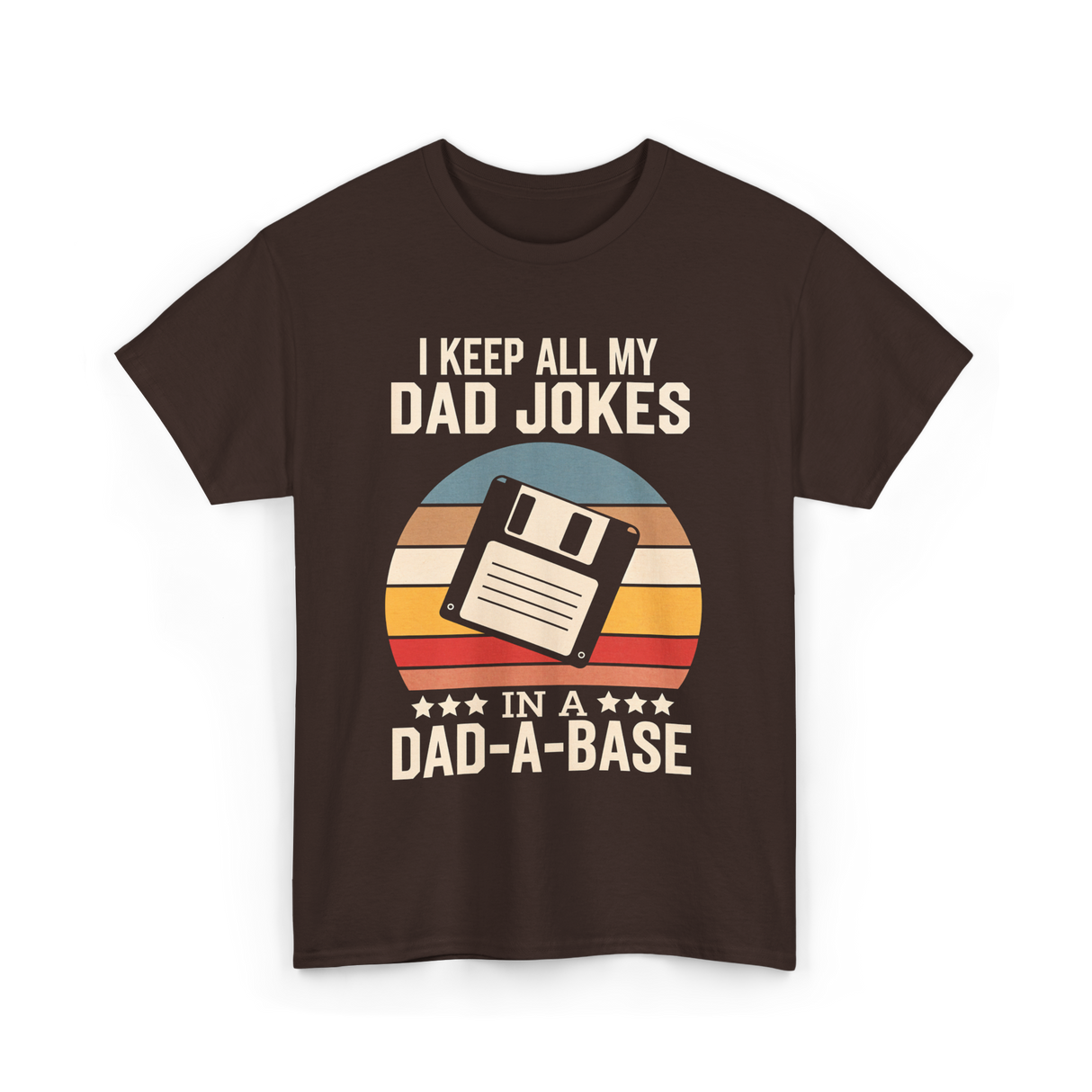 I Keep My Dad Jokes Dad Jokes T-Shirt - Dark Chocolate