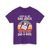 I Keep My Dad Jokes Dad Jokes T-Shirt - Purple