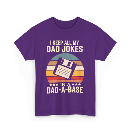 I Keep My Dad Jokes Dad Jokes T-Shirt - Purple