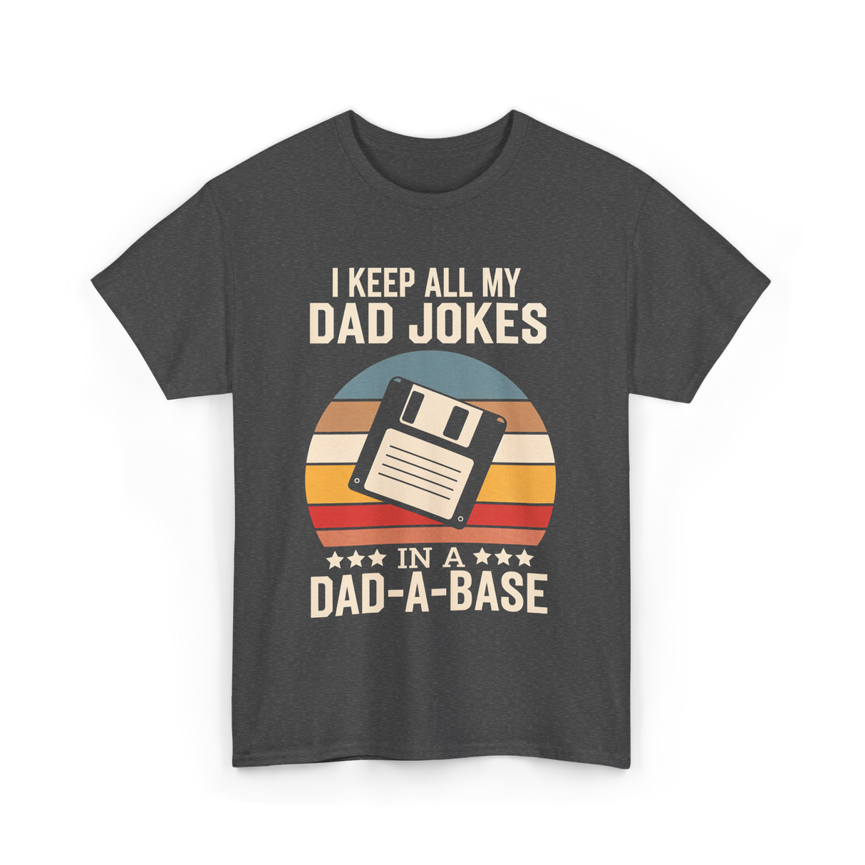 I Keep My Dad Jokes Dad Jokes T-Shirt - Dark Heather