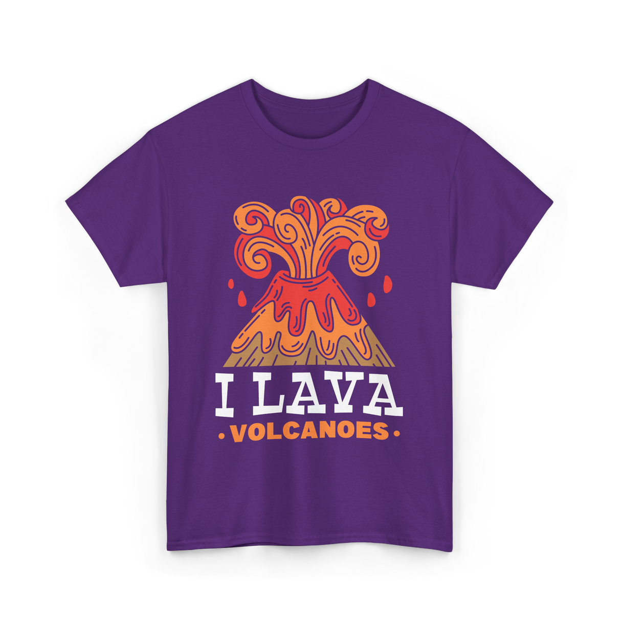 I Lava Volcanoes Volcanic Eruption T-Shirt - Purple