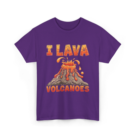 I Lava Volcanoes Volcanoes Geology T-Shirt - Purple