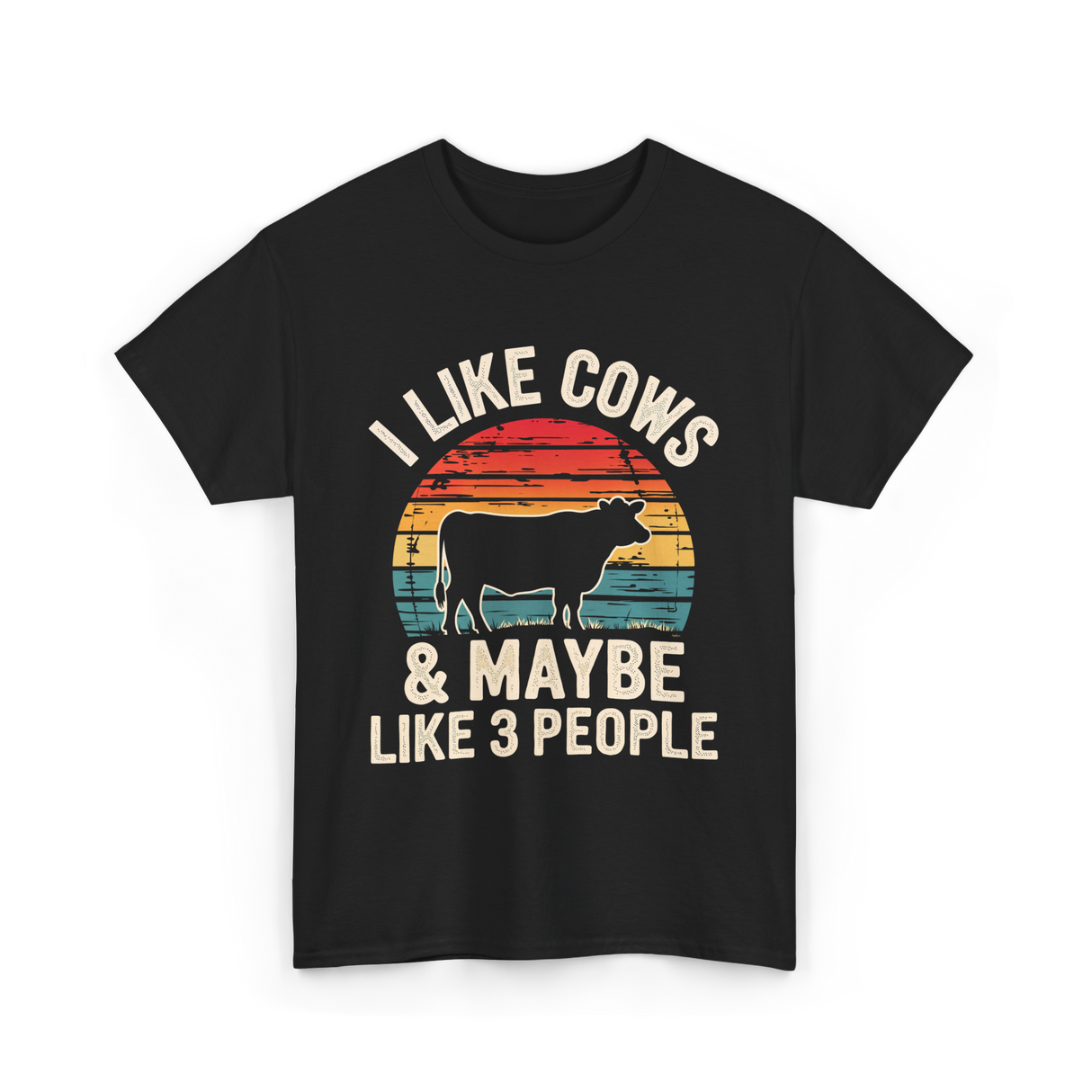 I Like Cows Farm Cow T-Shirt - Black